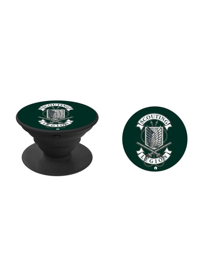 BP Printed Pop Socket Phone Holder Black/Green/White - Image 2