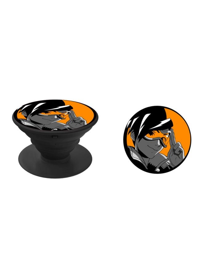 BP Printed Pop Socket Phone Holder Yellow/Grey/Black - Image 2