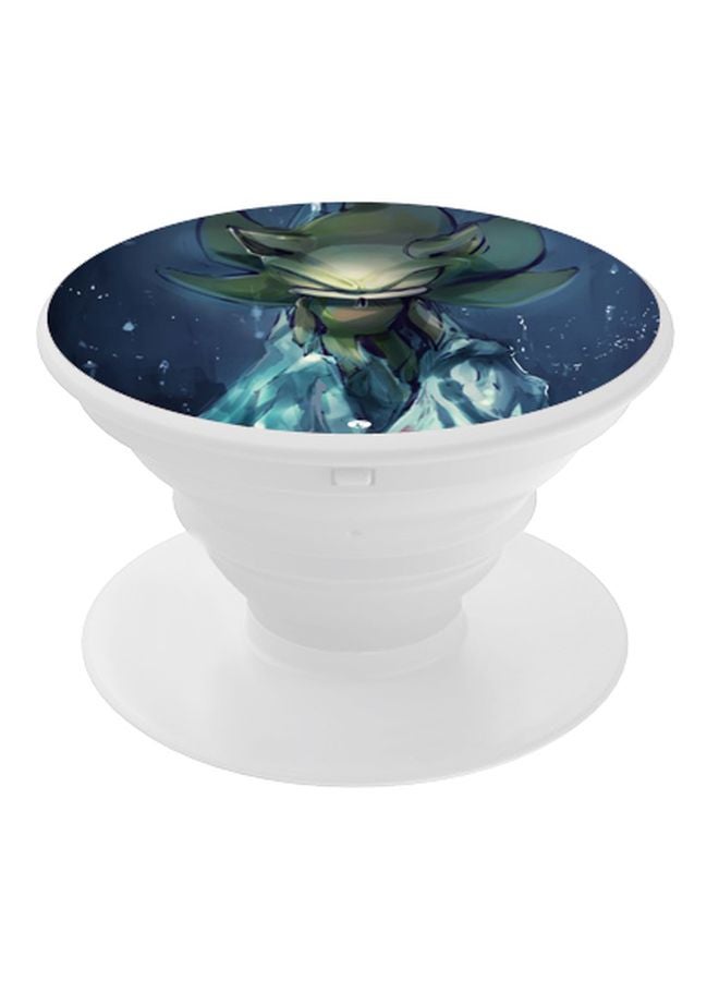 BP Printed Pop Socket Phone Holder White/Green/Blue - Image 1