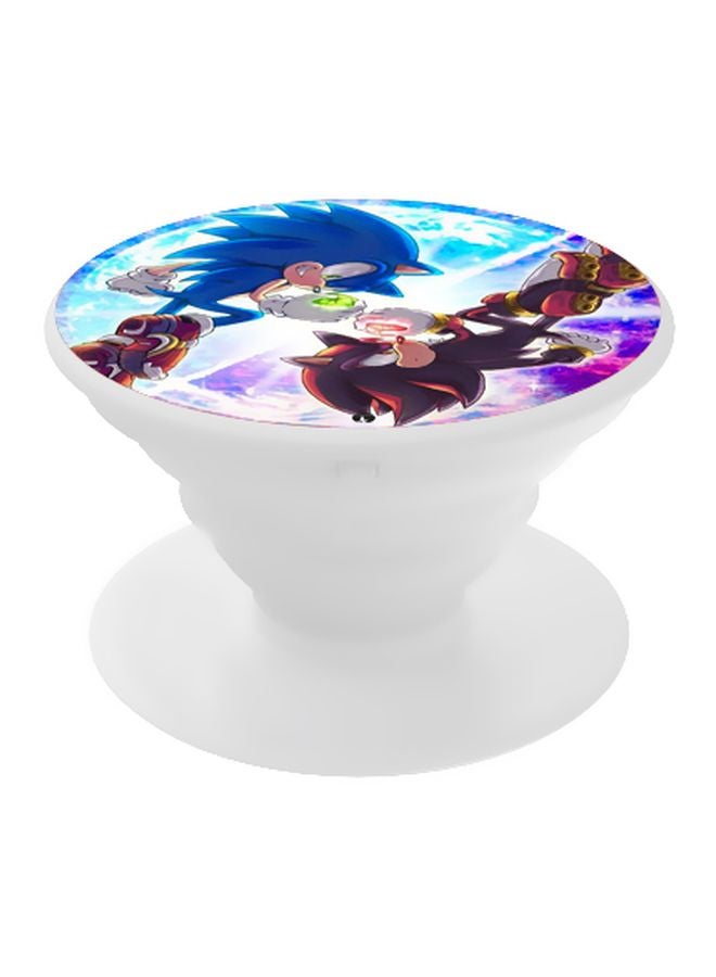 بي بي حامل هاتف منبثق مزين بطبعة أزرق/ بني/ أرجواني - Image 1