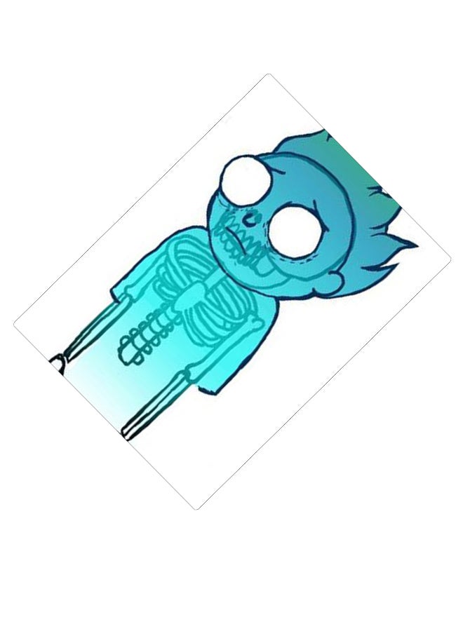 BP Printed Anti-Slip Gaming Mouse Pad White/Blue/Green - Image 2