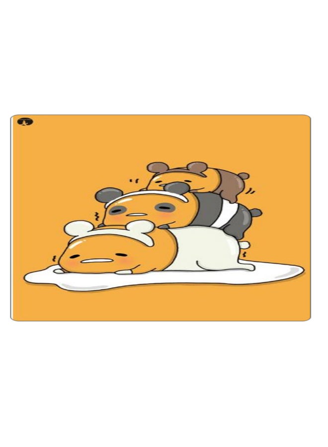 BP Printed Anti-Slip Gaming Mouse Pad Yellow/White/Grey - Image 1