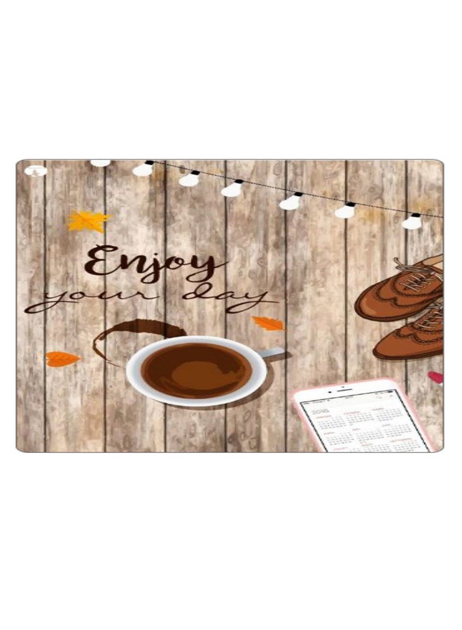 BP Printed Anti-Slip Gaming Mouse Pad Brown/White/Yellow - Image 1