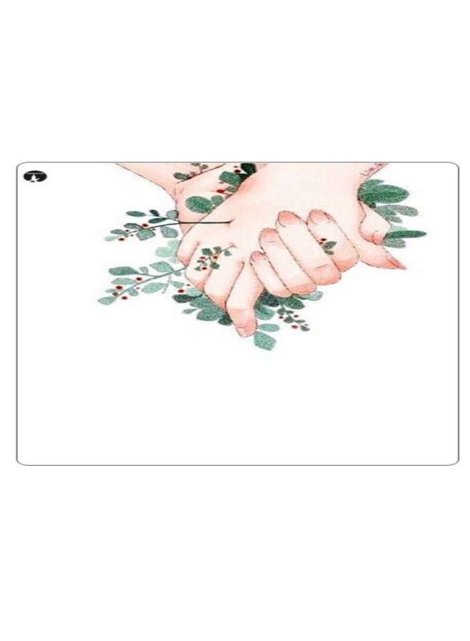 BP Printed Anti-Slip Gaming Mouse Pad White/Beige/Green - Image 1