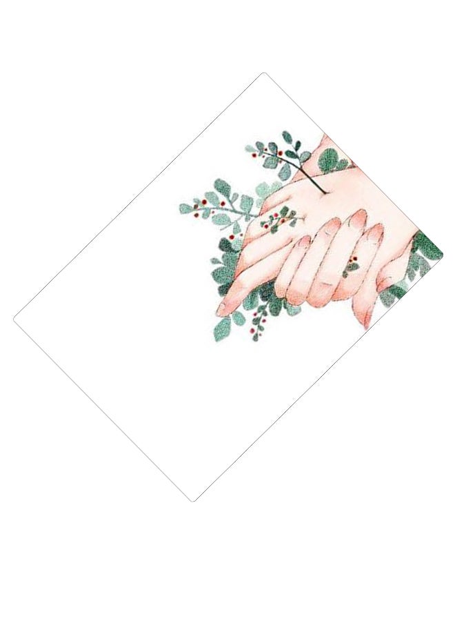 BP Printed Anti-Slip Gaming Mouse Pad White/Beige/Green - Image 2