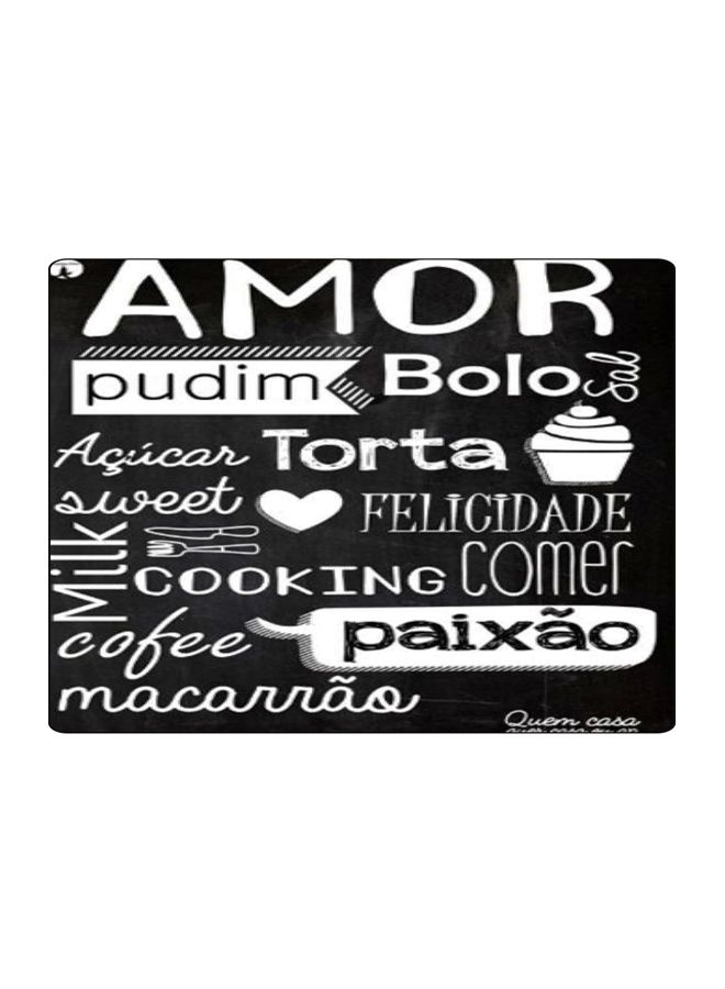 BP Printed Anti-Slip Gaming Mouse Pad Black/White - Image 1