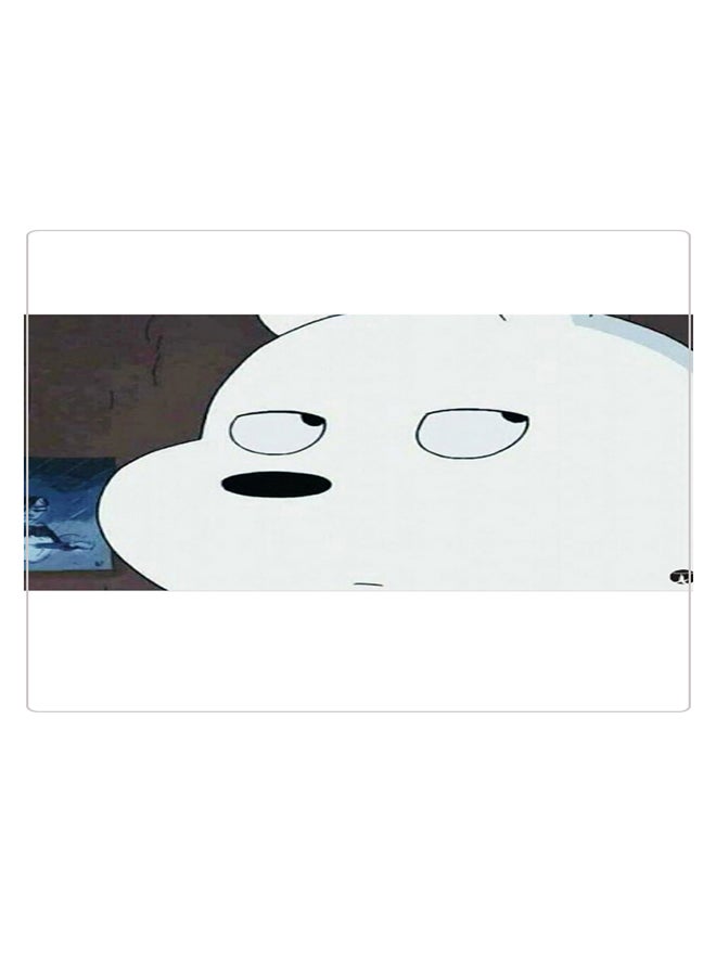 BP Printed Anti-Slip Gaming Mouse Pad White/Blue/Brown - Image 1