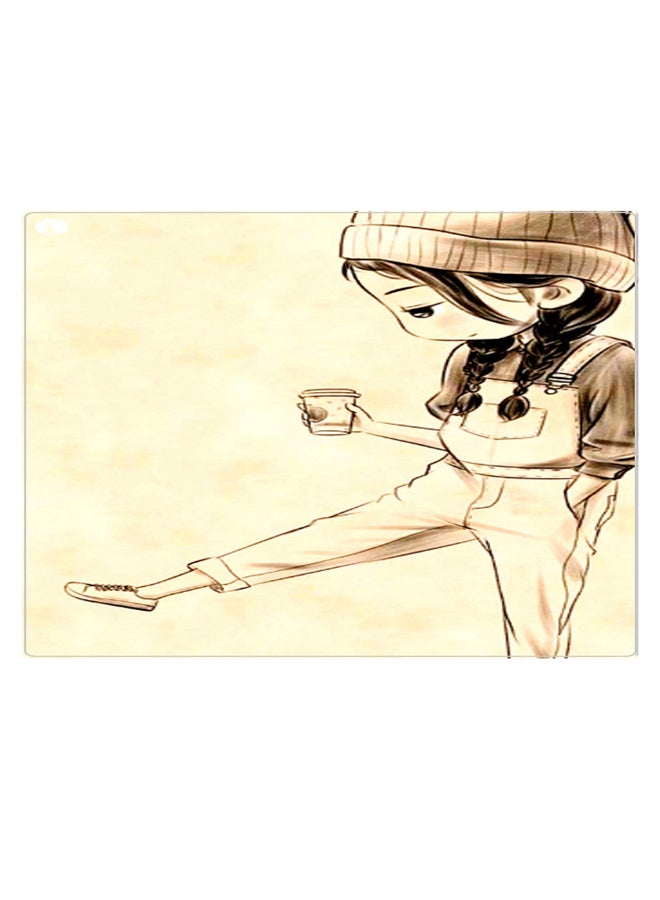 BP Printed Anti-Slip Gaming Mouse Pad Beige/Brown/Black - Image 1