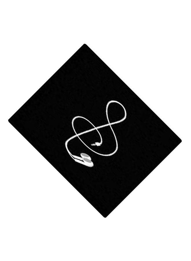 بي بي لوحة ماوس ألعاب بتصميم مضادة للانزلاق وبنمط مطبوع أسود/ أبيض - Image 2