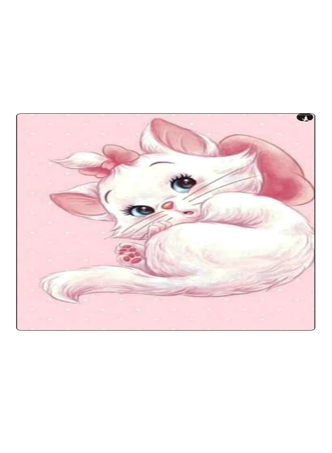 BP Printed Anti-Slip Gaming Mouse Pad Pink/White - Image 1