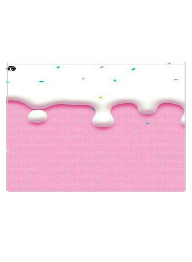 بي بي لوحة ماوس ألعاب بتصميم مضادة للانزلاق وبنمط مطبوع أبيض/ وردي