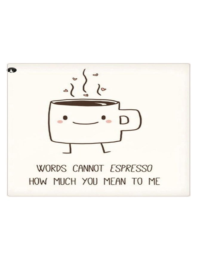 BP Printed Anti-Slip Gaming Mouse Pad Beige/Brown