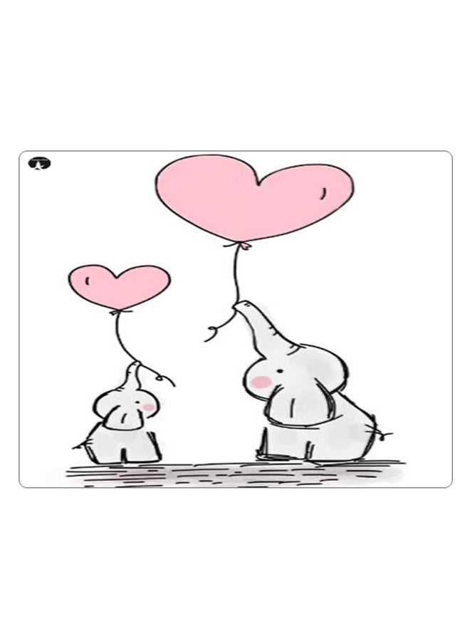 BP Printed Anti-Slip Gaming Mouse Pad White/Pink/Black - Image 1
