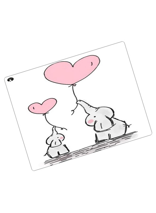 BP Printed Anti-Slip Gaming Mouse Pad White/Pink/Black - Image 2