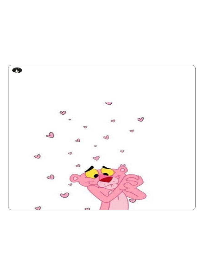BP Printed Anti-Slip Gaming Mouse Pad White/Pink - Image 1