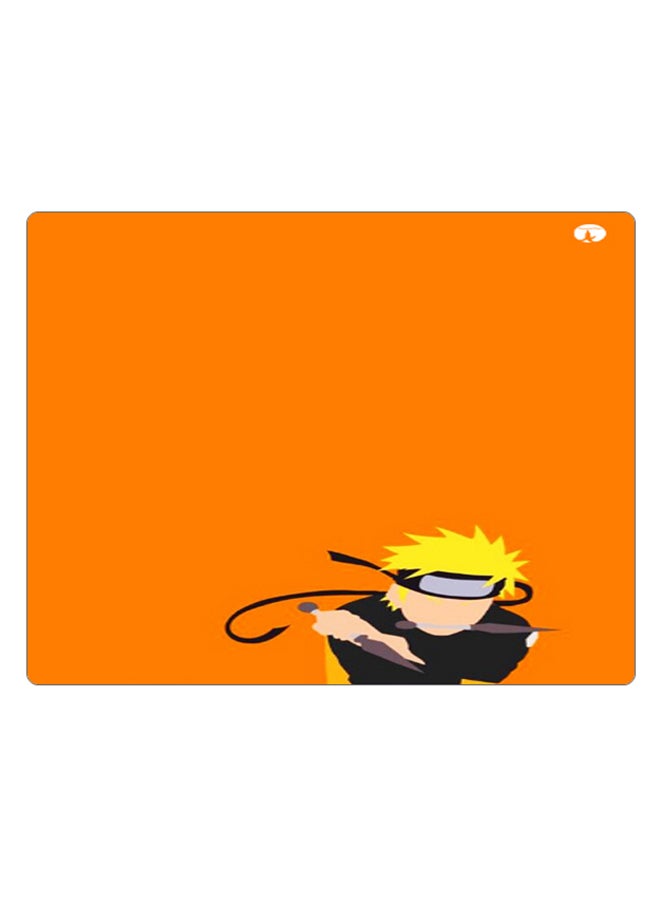 BP Printed Anti-Slip Gaming Mouse Pad Orange/Black/Yellow - Image 1