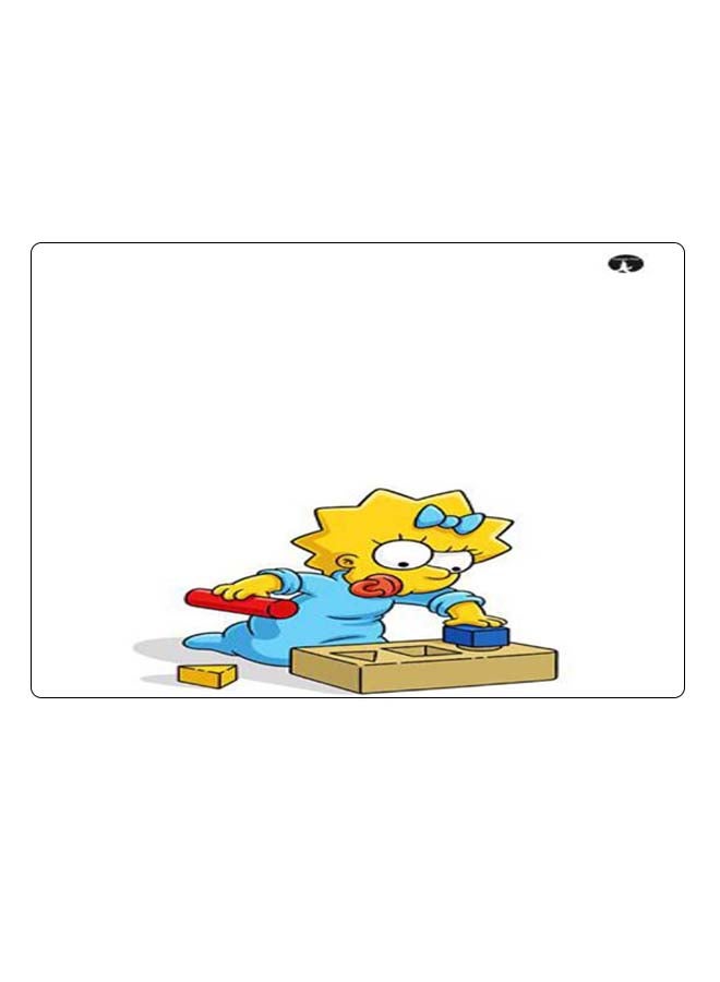 بي بي لوحة ماوس ألعاب بتصميم مضادة للانزلاق وبنمط مطبوع أبيض/أزرق/أصفر - Image 1