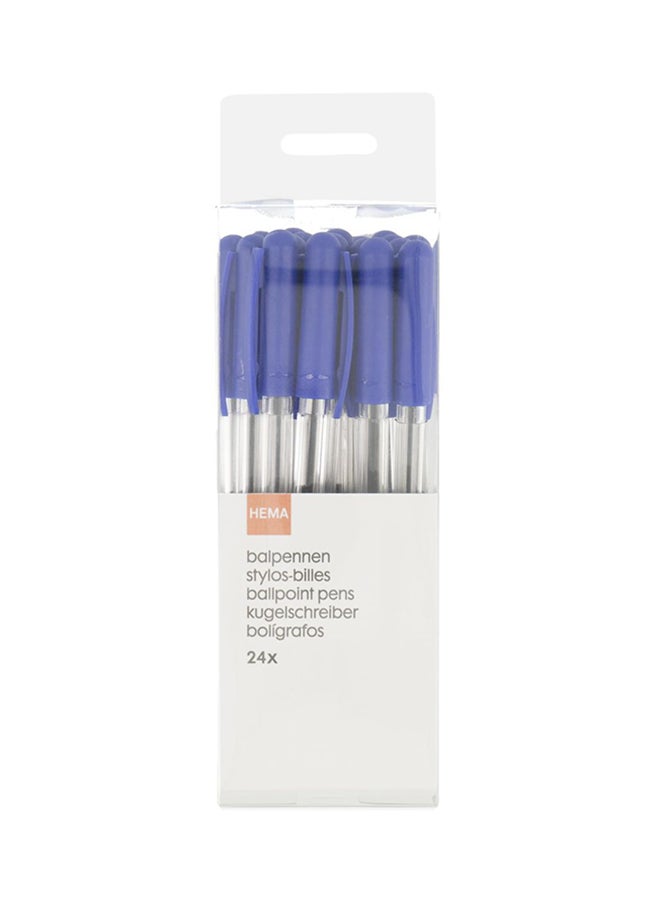 Hema 24-Piece Ballpoint Pens Set Blue - Image 2