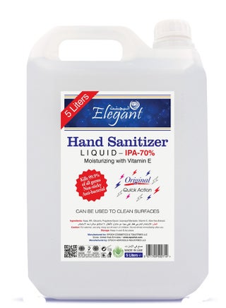 Liquid Hand Sanitizer With 70% IPA 5Liters - v1592997101/N38963213A_1