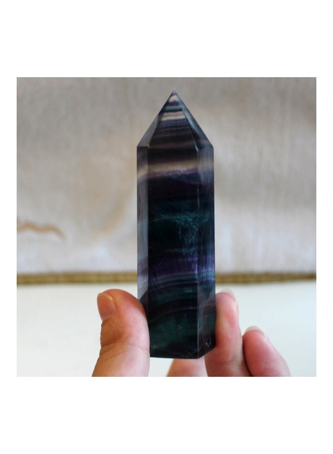 Natural Gemstone Energy Glass Green/Violet/Black 9x5x5mm - Image 2