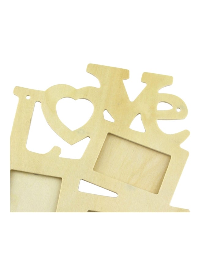 Creative DIY Wooden Wall Photo Frame Beige  - Image 2