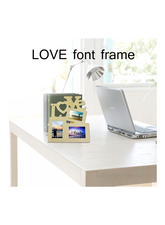Creative DIY Wooden Wall Photo Frame Beige  - Image 3