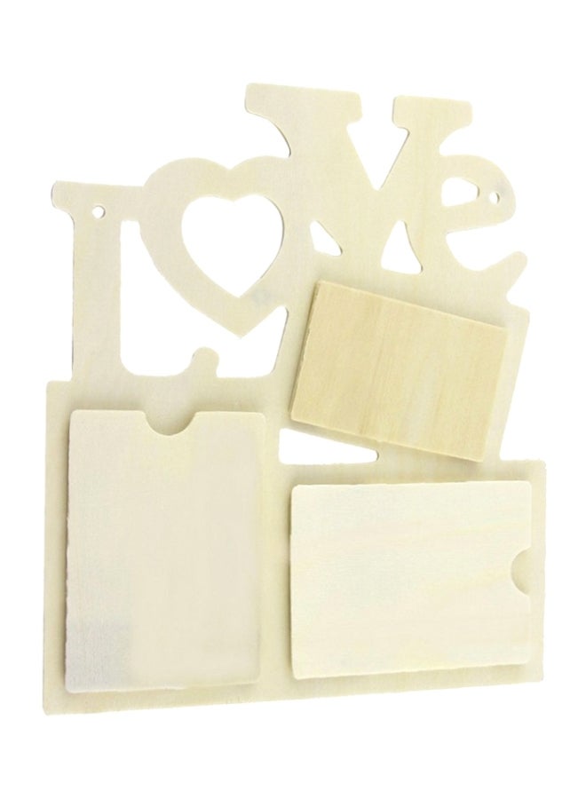 Creative DIY Wooden Wall Photo Frame Beige  - Image 4