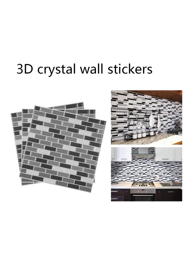 Generic - 3D Mosaic Wall Sticker Black/Grey/Brown - Image 1