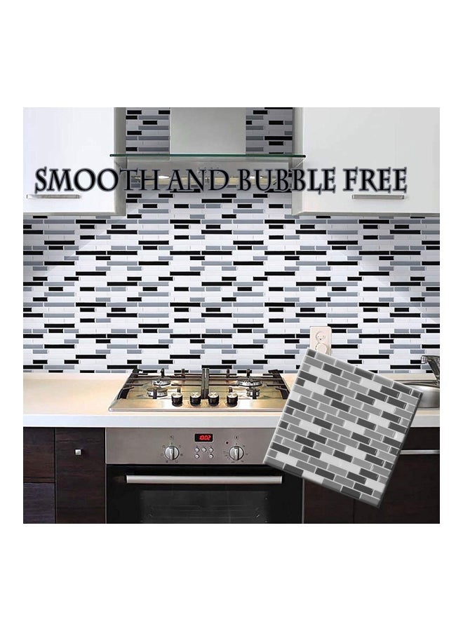 Generic - 3D Mosaic Wall Sticker Black/Grey/Brown - Image 1