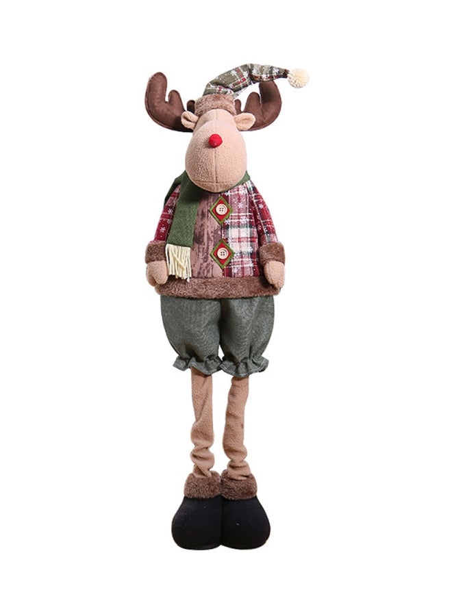 Christmas Telescopic Doll Window Decoration Ornament Brown/Beige/Black 39x24x9cm - Image 1