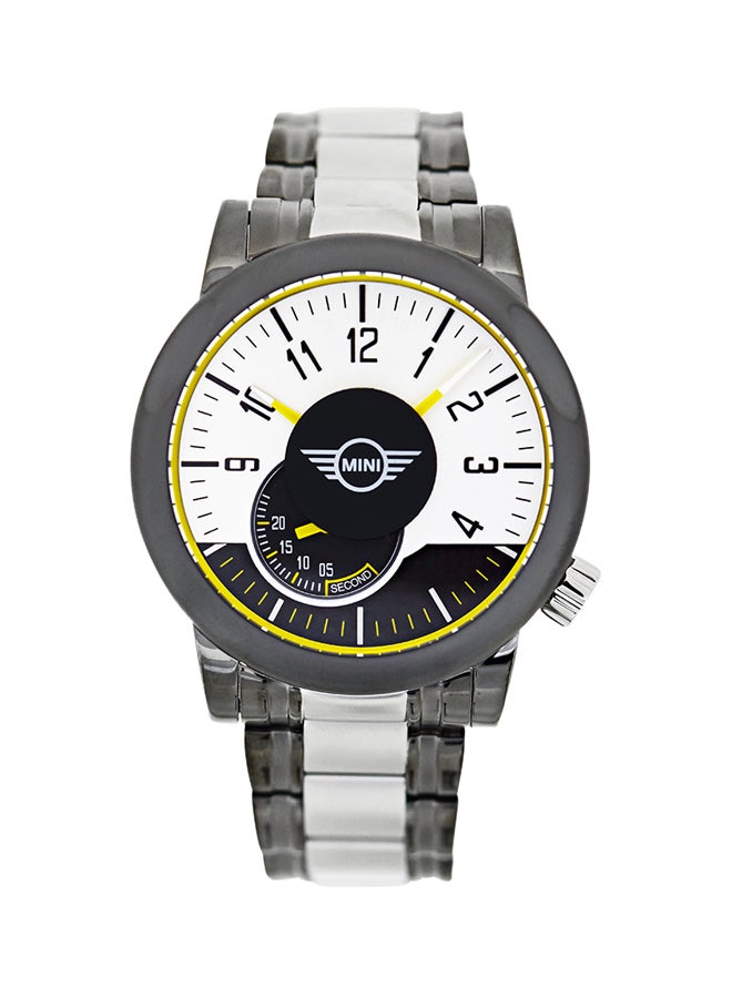 Mini Cooper unisex Stainless Steel Analog Wrist Watch AC-SM013 - 43 mm - White