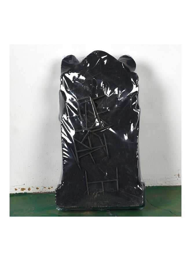 طقم زينة على شكل شواهد قبور الهالوين مع أوتاد معدنية مكون من 4 قطع أسود 43x24x9مم - Image 4