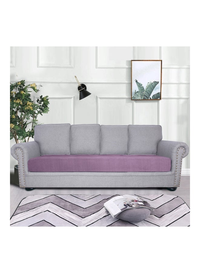 4-Seater Polyester Sofa Seat Slipcover Light Purple 35x25x9cm - Image 4