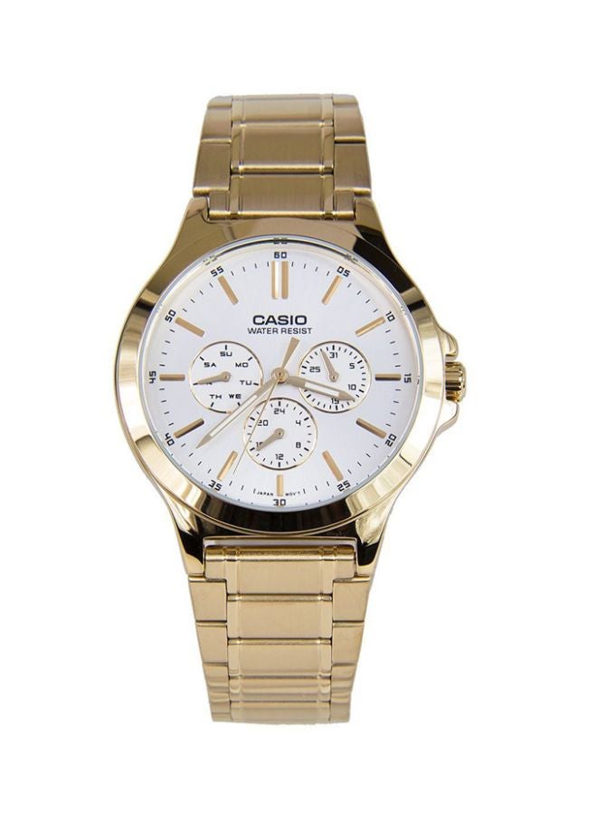 CASIO Men's Enticer Water Resistant Analog Watch Mtp-V300G-7AUDF - 42 mm - Gold  - Image 1