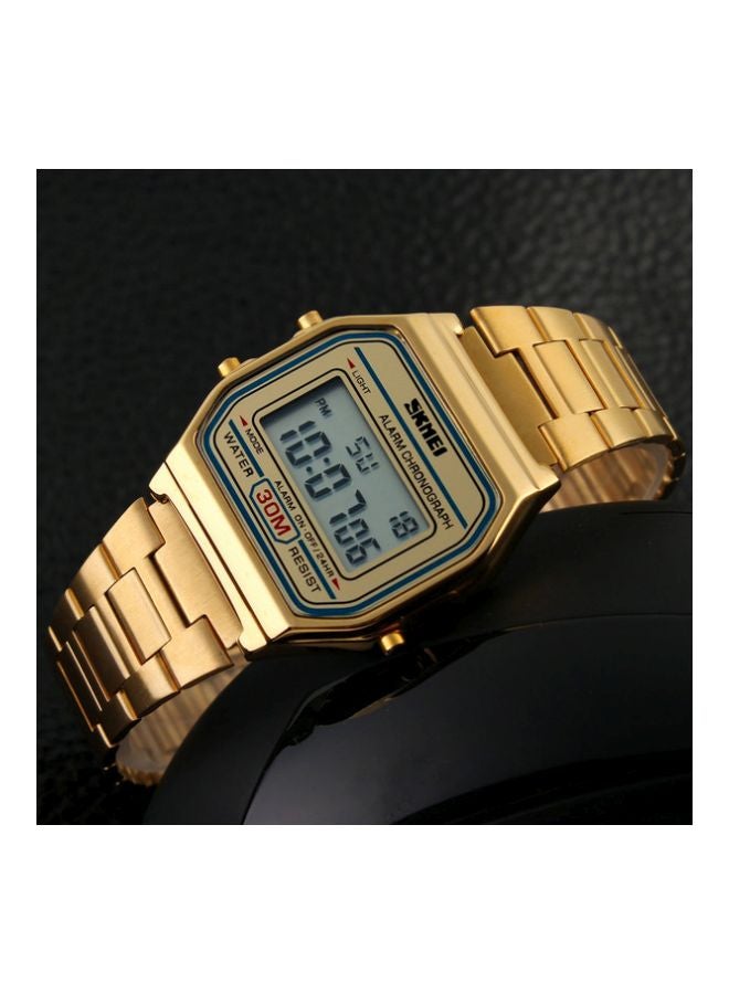 SKMEI - men Water Resistant Digital Wrist Watch 1123 - 33 mm - Gold - Image 1