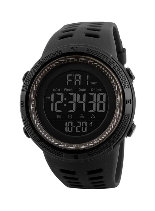 SKMEI - Men's Water Resistant Digital Watch 1251 - 49 mm - Black - Image 1