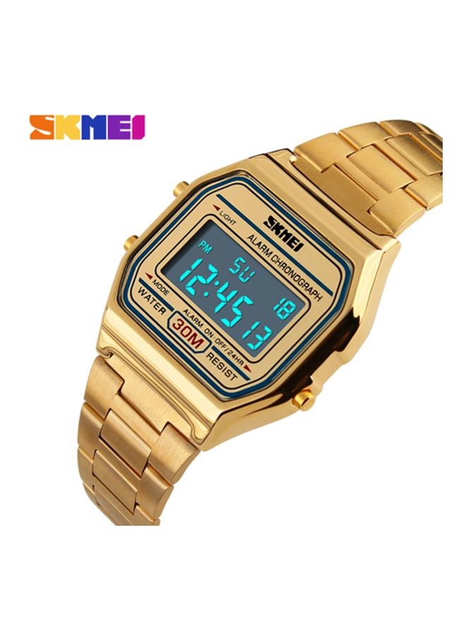 SKMEI - men Water Resistant Digital Wrist Watch 1123 - 33 mm - Gold - Image 1