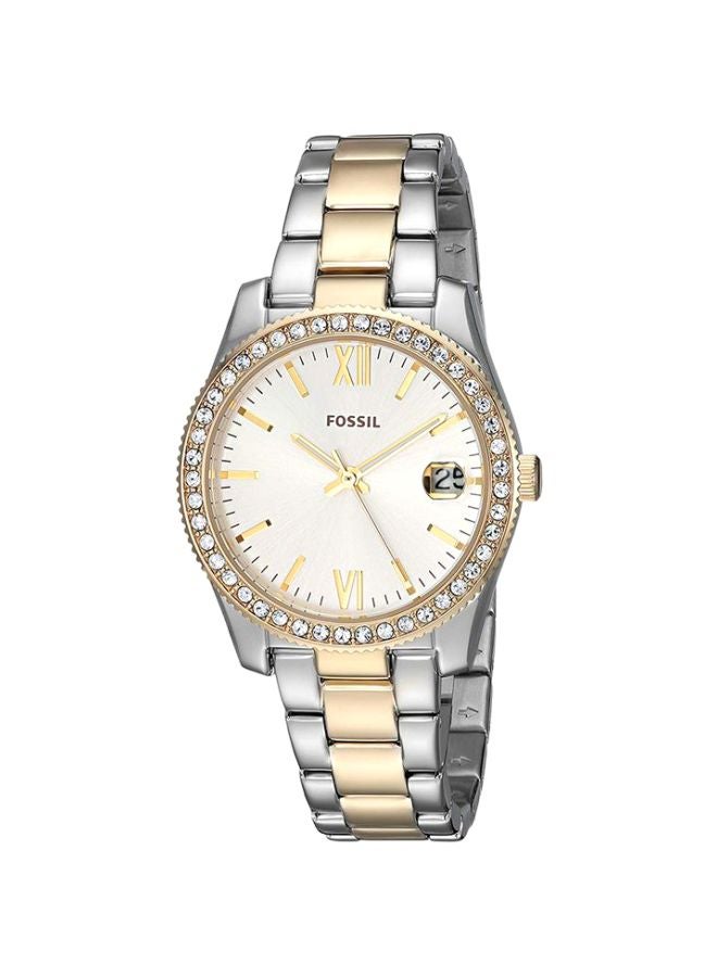 FOSSIL Women's Stainless Steel Analog Wrist Watch ES4319 - 32 mm - Silver/Gold  - Image 1