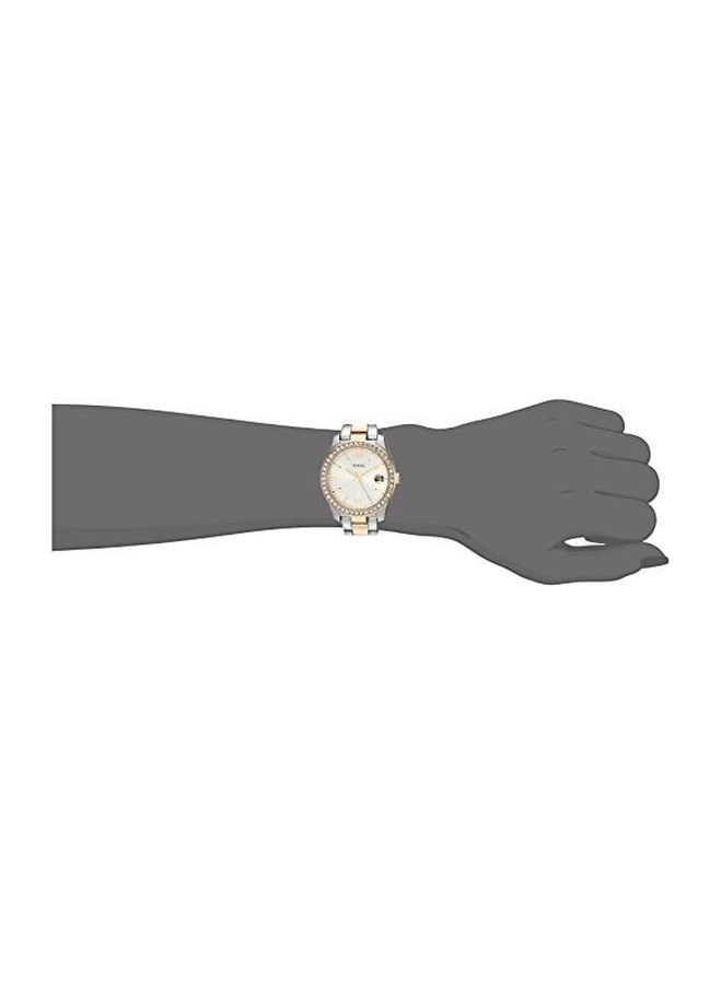 FOSSIL Women's Stainless Steel Analog Wrist Watch ES4319 - 32 mm - Silver/Gold  - Image 2