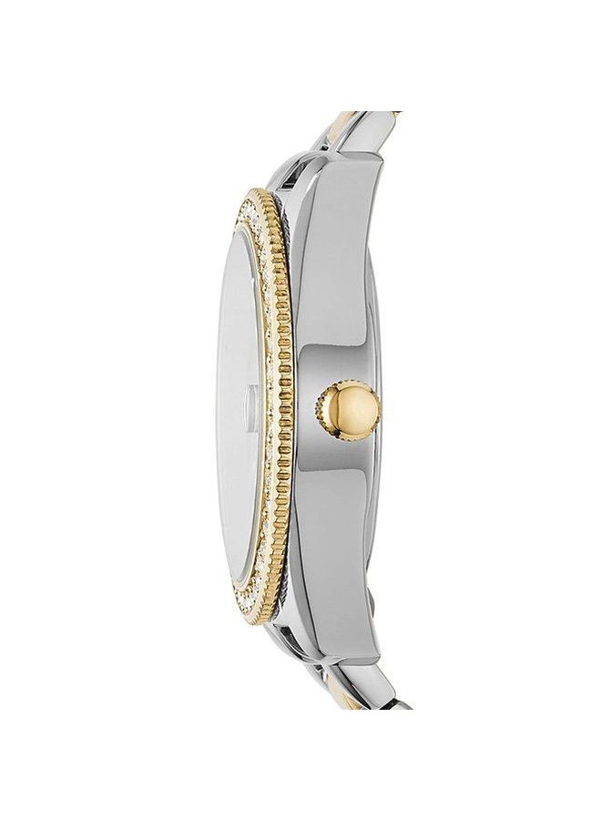 FOSSIL Women's Stainless Steel Analog Wrist Watch ES4319 - 32 mm - Silver/Gold  - Image 3