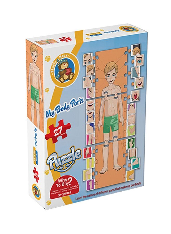 Fluffy Bear 27-Piece My Body Parts Jigsaw Puzzle - Image 1