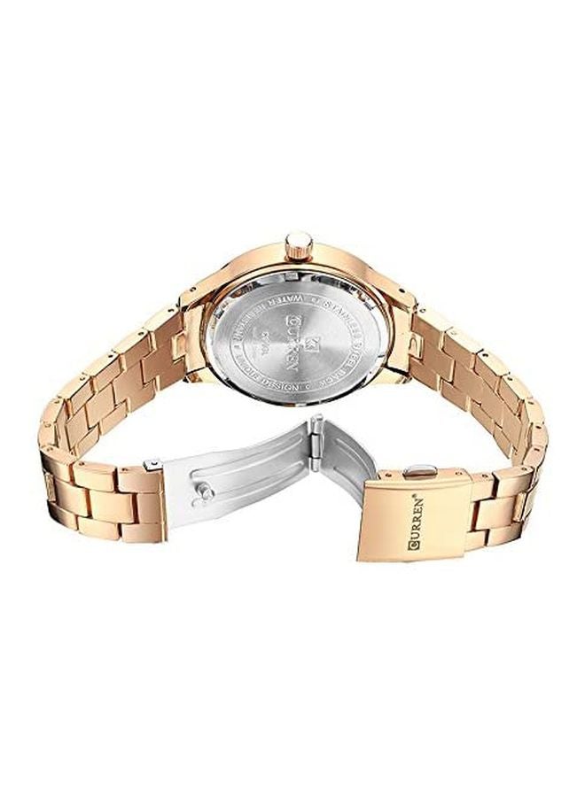 CURREN - women Water Resistant Analog Watch 9003 - 37 mm - Gold - Image 1