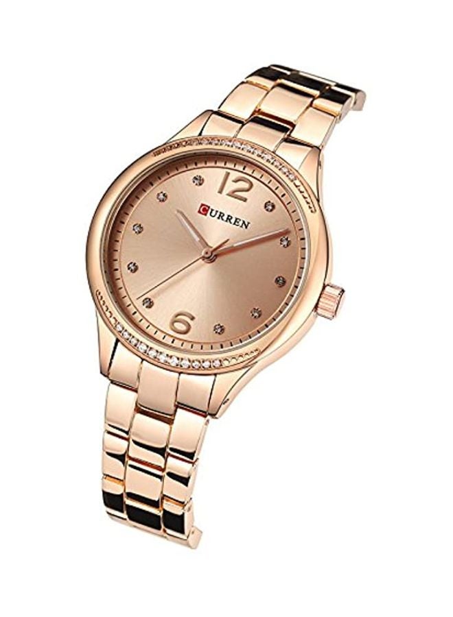 CURREN - women Water Resistant Analog Watch 9003 - 37 mm - Gold - Image 1