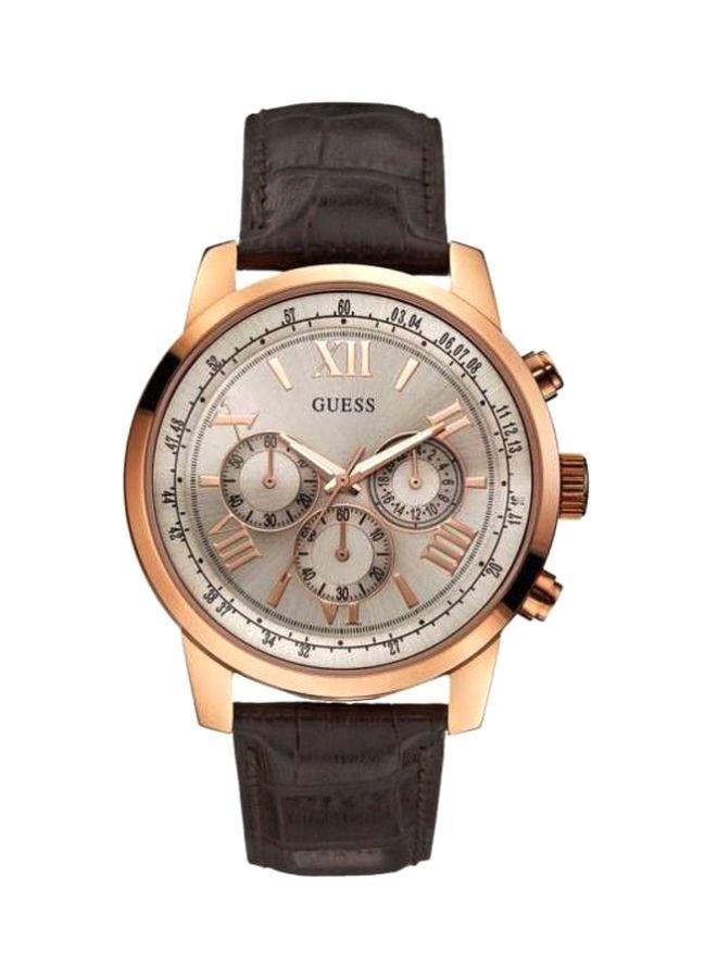 جس ساعة يد كرونوغراف بسوار من الجلد طراز W0380G4 men - Image 1