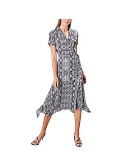 Snake Print Dress Grey