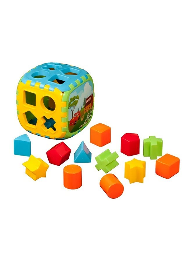 dede 18-Piece Shape Sorter Cube Toy Set 01953  - Image 1