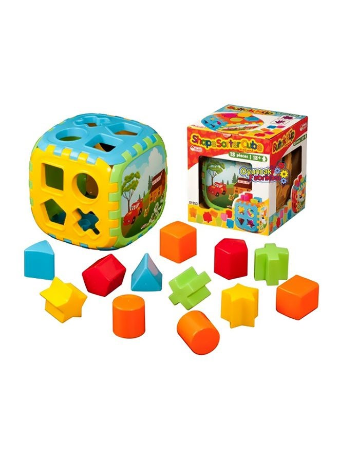 dede 18-Piece Shape Sorter Cube Toy Set 01953  - Image 2