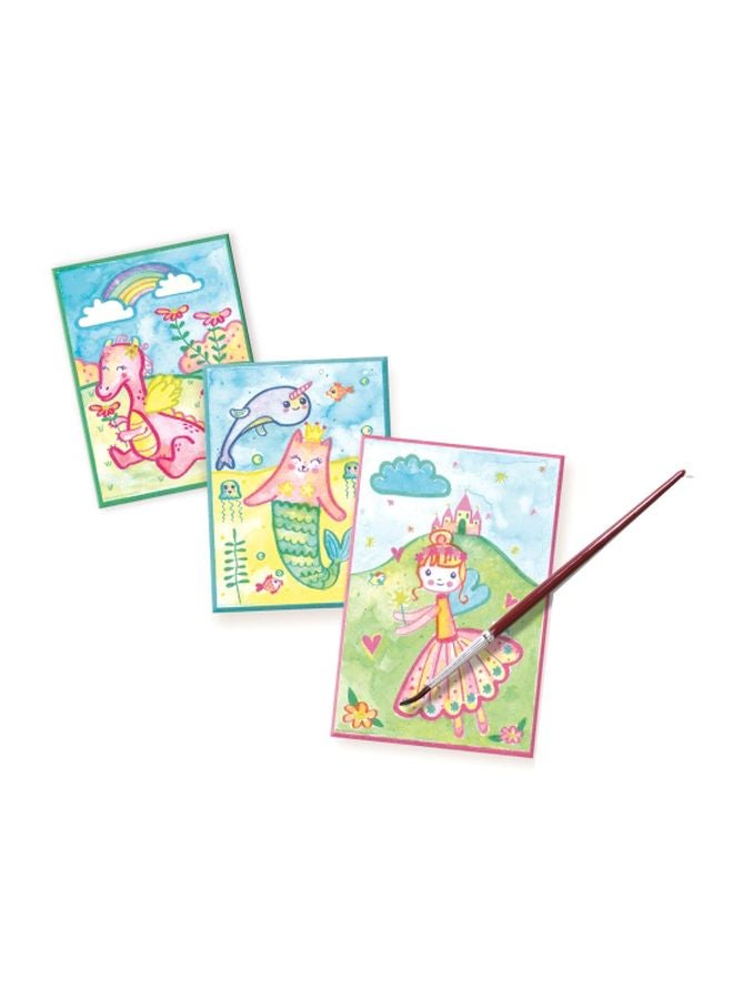 Ses Colouring Aqualine Glitter Card Set 14014 Multicolour - Image 1