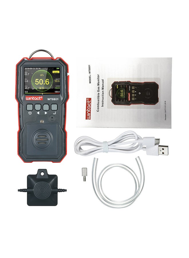 Professional Combustible Gas Detector Meter Black/Red 138 x 71 x 49mm - Image 1