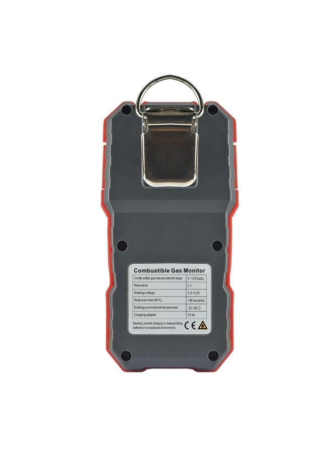 Professional Combustible Gas Detector Meter Black/Red 138 x 71 x 49mm - Image 5